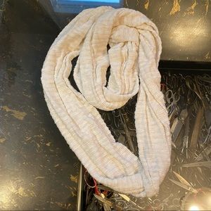 Splendid Knit Infinity Scarf White Gold